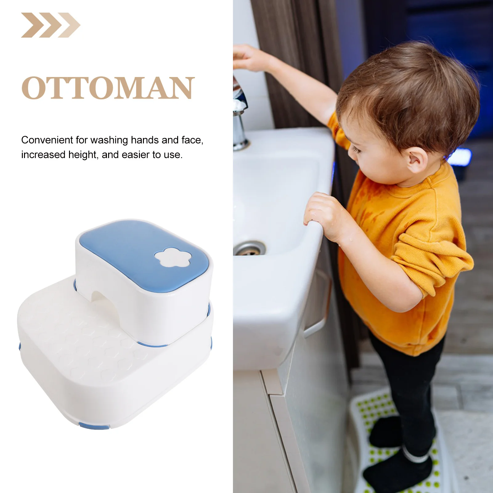 الأطفال طبقة مزدوجة خطوة البراز عدم الانزلاق طفل بالوعة الحمام مساعد متعدد الوظائف كرسي مرحاض المطبخ مساعد كرسي مقعد