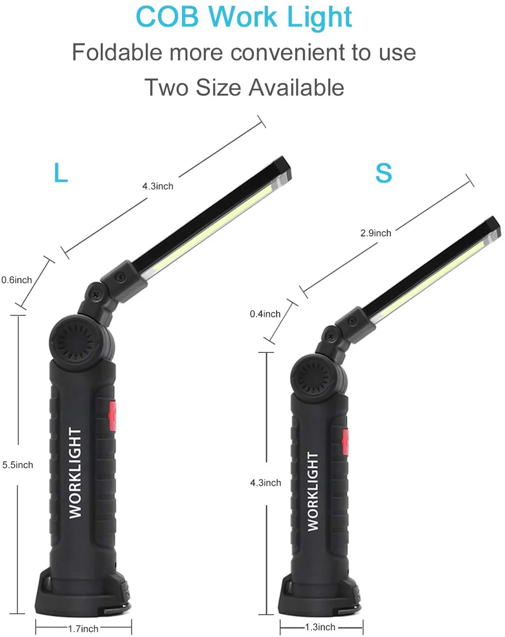 USB recarregável COB LED lanterna tática, tocha impermeável, luz de trabalho, lanterna magnética, lâmpada pendurada para iluminação noturna, novo