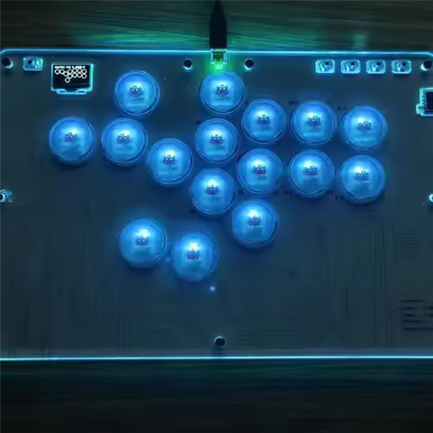 B68C Arcade Joystick Hitbox Controller RGB Fighting Game Keyboard 16 Keys All-Button Controller For PS5 PS4 PS3 Steam Deck