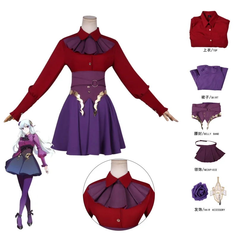 Game Fate/Grand Order Archer Ishtar Cosplay Costume Crimson Shirt Uniform Skirt Wig Woman Sexy Carnival Halloween Suit