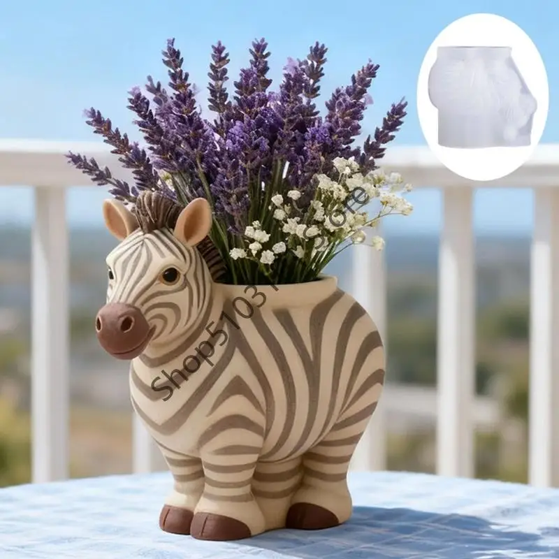 

X6HE силиконовая форма для крафта в форме зебры, формы для цветов, подходящие для литья смолы и творческих проектов ручной