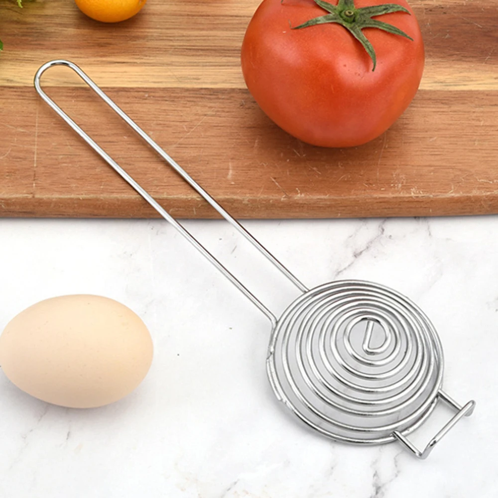 Stainless Steel Filter Easy To Clean Extended Handle Stainless Steel Kitchen Bar Utensils Splitter Hanging Ear Design 56g Spiral