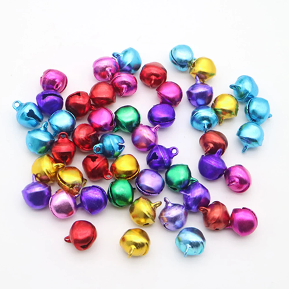 أجراس عيد الميلاد الملونة ، زخرفة العام الجديد ، مزيج الألوان ، الخرز السائب ، هدية الحرف اليدوية ، 8-14 ، 50-47 #4