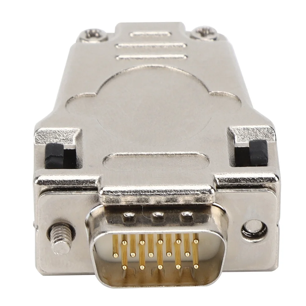 D-SUB Serial Connector Flame Retardant 15 Pin Male with Metal Shell DB15P M-180