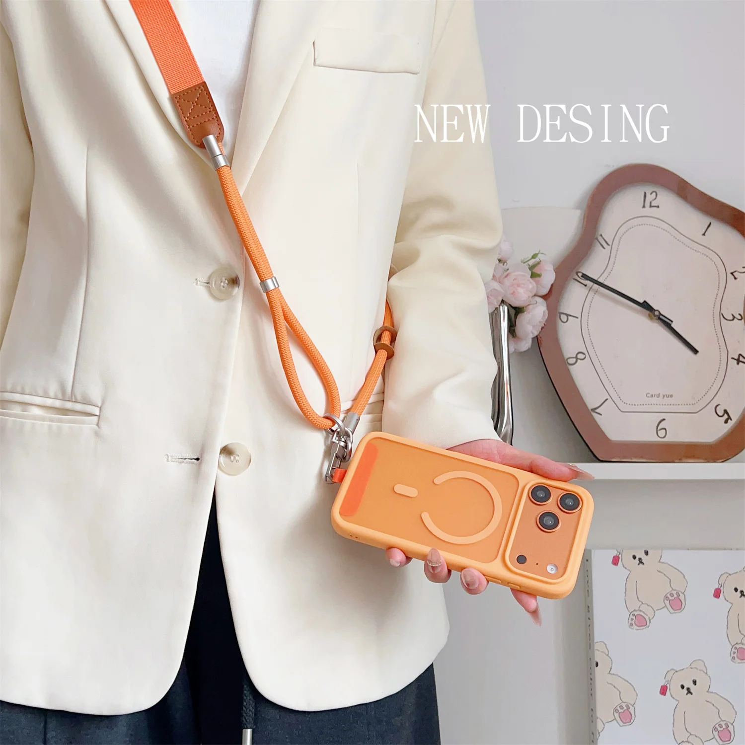 Lanyard Phone Case For iPhone 17 Pro Max 16 15 Plus 14 13 12 Air Crossbody Neck Cord Strap Anti-loss Shockproof Protection Cover