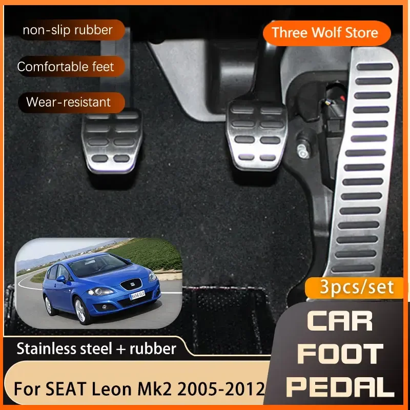 

Car-styling Car Pedals For SEAT Leon Mk2 1P 2005 2006 2007 2008 2009 2010 2011 2012 Accelerator Gas Brake Non-slip Pedal Cover