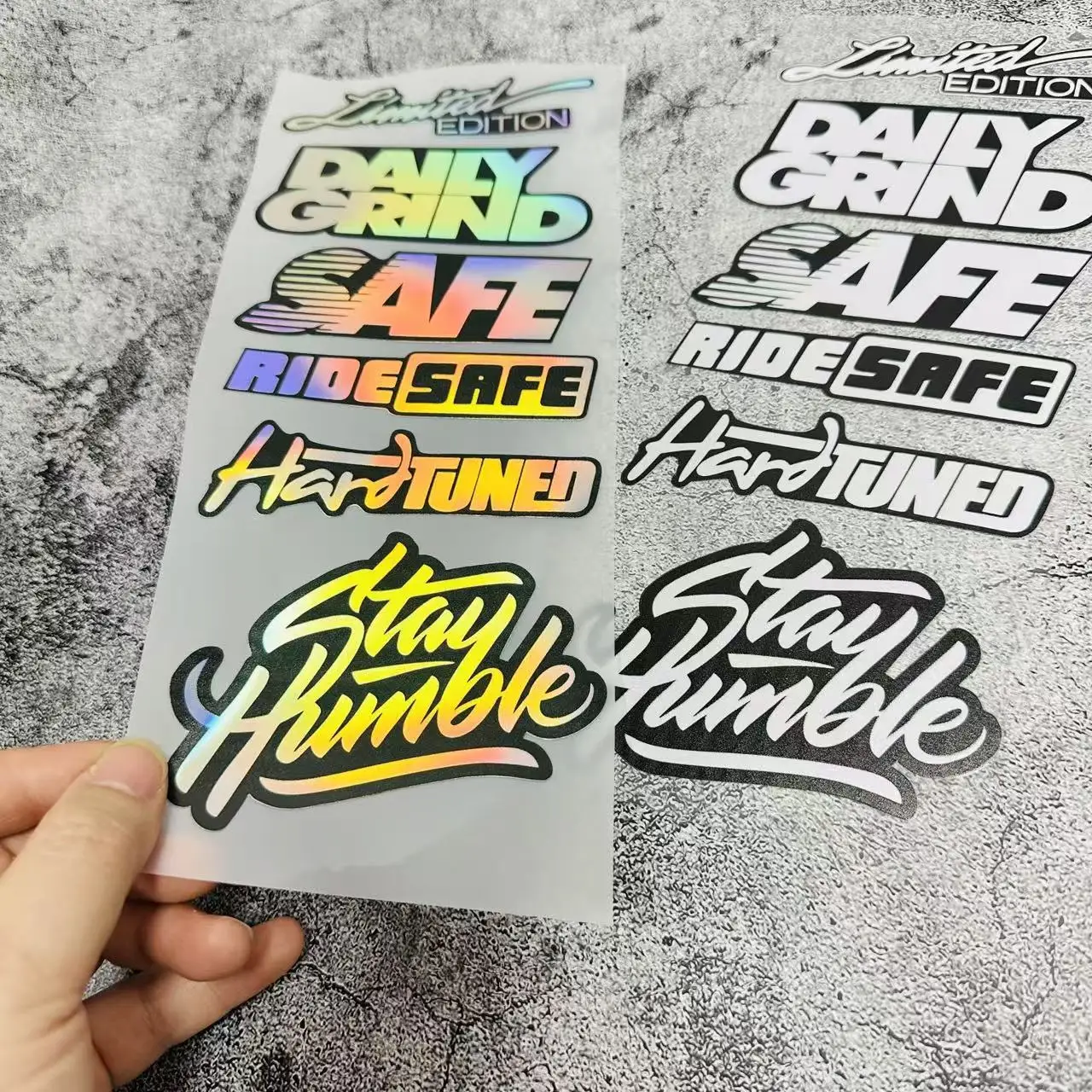 Six-Piece JDM Motorcycle Stickers - Self-Adhesive PVC Domestic Market Decor,