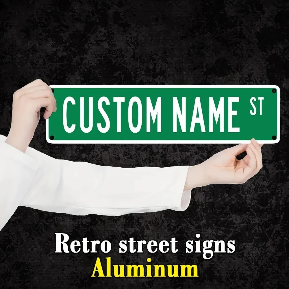 16x4In 2D Flat Funny Custom Aluminum Street Sign 1pc Weatherproof Man Cave Bar Wall Plaque Decor