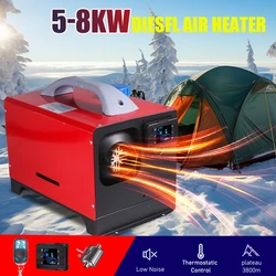 5KW Diesel Air Heater Diesel Heater All in One 12V 24V with Silencer Fast Heating for RV Truck Boat Camper Car Trailer Motorhome