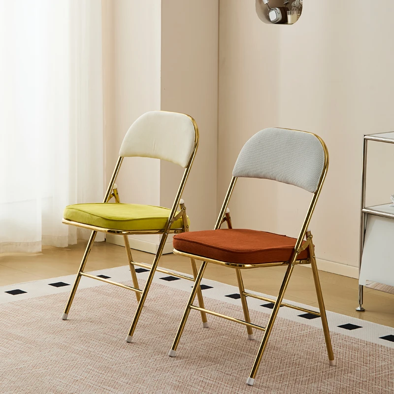 Luxury Vintage Folding Chairs Space Saving Elegant Dining Chair for Compact Home Furniture Nordic