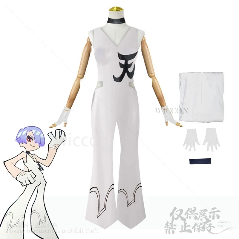 New PANTY & STOCKING With GARTERBELT 코스프레 Polyester Polyurethane Costume Sexy Boy Jumpsuit Black White Uniform Wig Customized