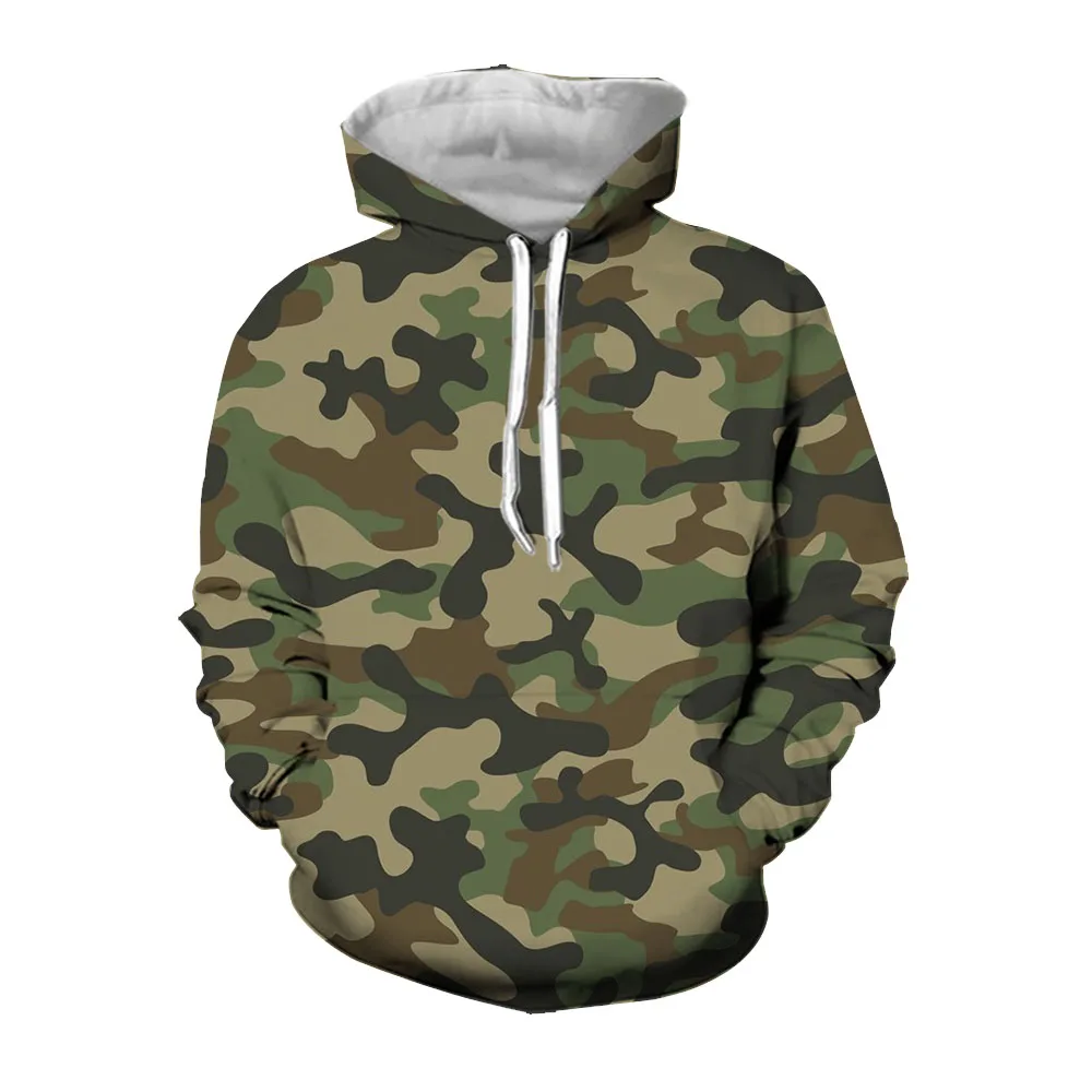 Jumeast 3D Digital Jungle Camouflage Printed Hoodies For Men Hunting Graphic Hoodie Streetwear Casual Oversized Military Coat