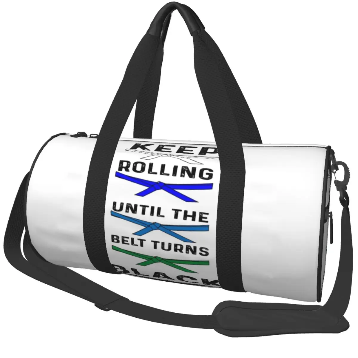 

Keep Rolling Until The Belt Turns Черная легкая облегающая спортивная сумка Тренировочные спортивные сумки Мужские женские большие милые водонепроницаемые сумки