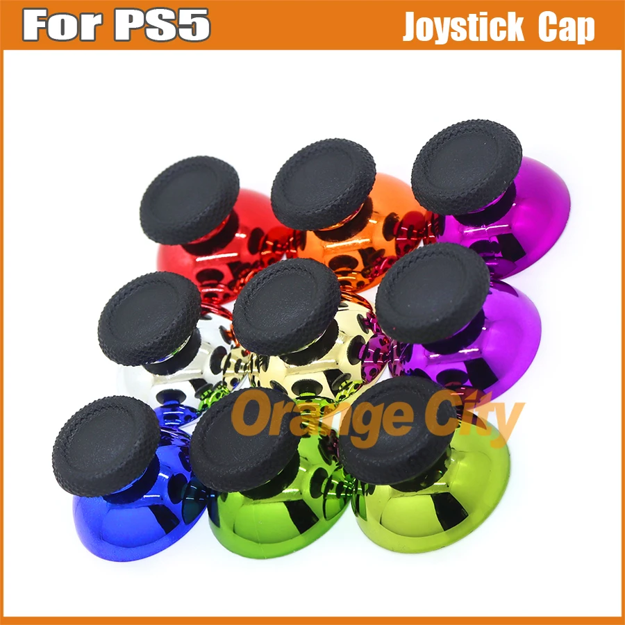 40PCS For PS5 Electroplated Joystick Cap Control Lever Button Handle Colored Mushroom Thumb Cap