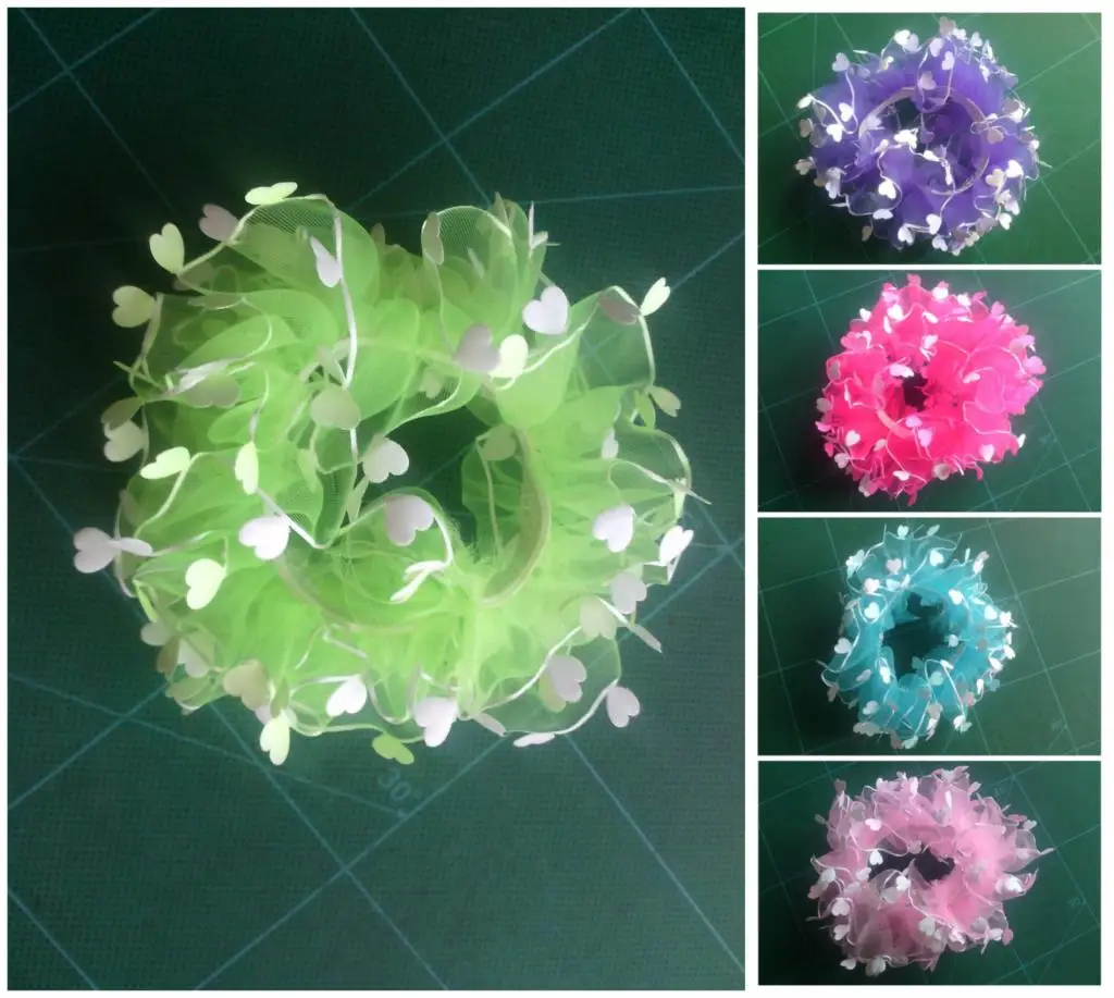 Children New Arrival Heart Flower Headband Hair Rope Rubber Bands Baby Girls' Kids Cute Hair Accessories
