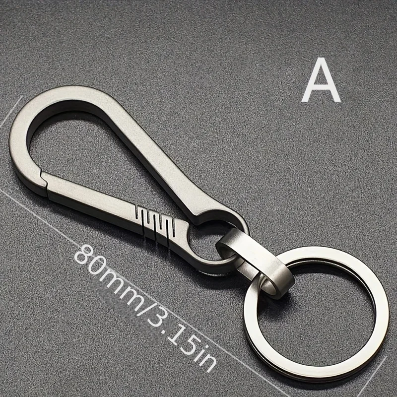 Titan-Karabiner-Schlüsselanhänger, Karabinerhaken, Schlüsselring, Schlüsselhalter mit Flaschenöffner für Camping, Wandern, Angeln, Reisen und Outdoor-Aktivitäten. – Detail 2