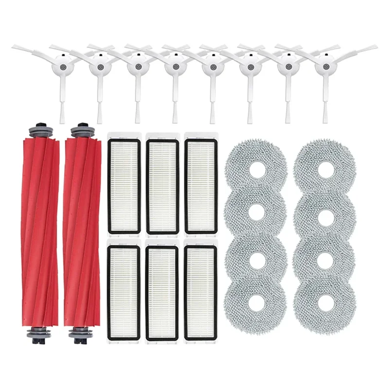 WHYY-For Roborock Q Revo / P10 A7400RR Robot Vacuums Cleaner Accessory Main Side Brush Hepa Filter Mop Cloths Spare Parts