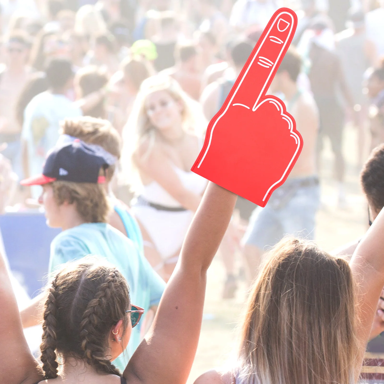 

3 Pcs Foam Finger Cots Soft Cheerleading Hands Sports Party Favors Red Fits People Lightweight Fun Soccer Concert