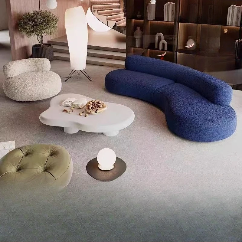 أريكة ما بعد الحداثة من القماش الأوروبي المخملي مصمم حديث مزدوج لغرفة المعيشة أريكة مضغوطة مريحة أثاث Divano ما بعد الحداثة