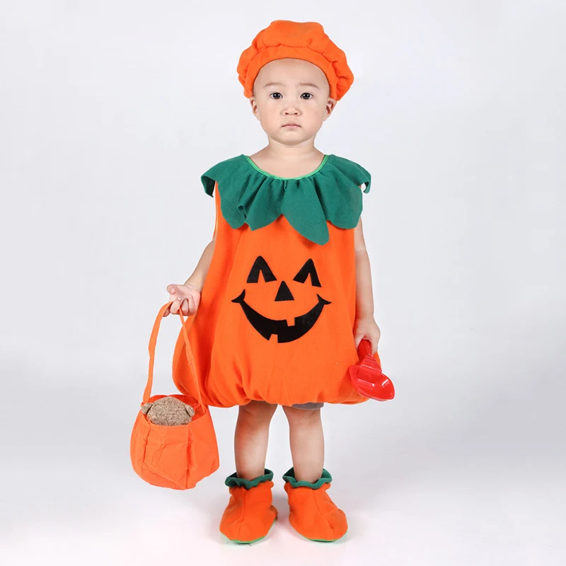 Halloween Orange Pumpkin Plush Costume Safe And Soft Material Gift For Friends, Mom, Daughter And Wife