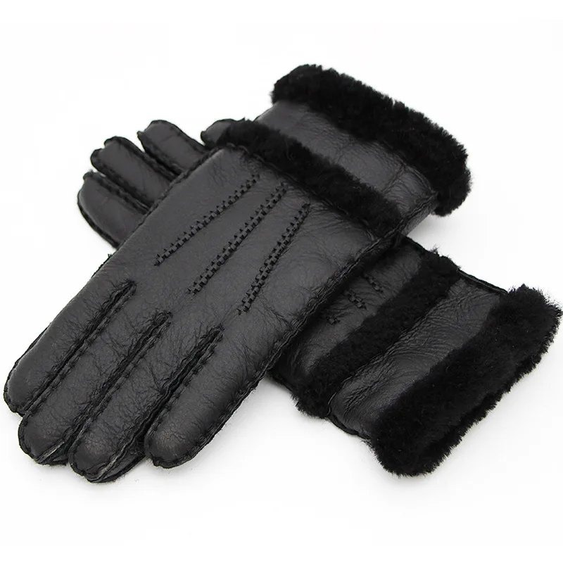 

Winter Warm Fur Integrated Sheep Shearing Gloves Men's and Women's Leather Warm Gloves Sheepskin Gloves