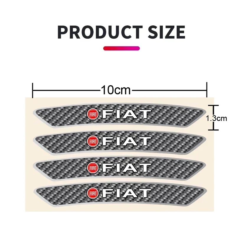 4Pcs Car Wheel Badge Sticker Emblem Decoration For FIAT Abarth 500 Panda Bravo Punto Tipo Linea Ducato Freemont Accessories
