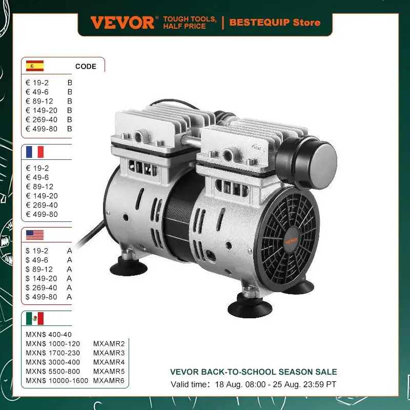 VEVOR Pond Aerator 550W Power Up to 1 Acre 50' Lake with Weighted Tubing & Diffuser Air Compressor for Oxygen Circulation