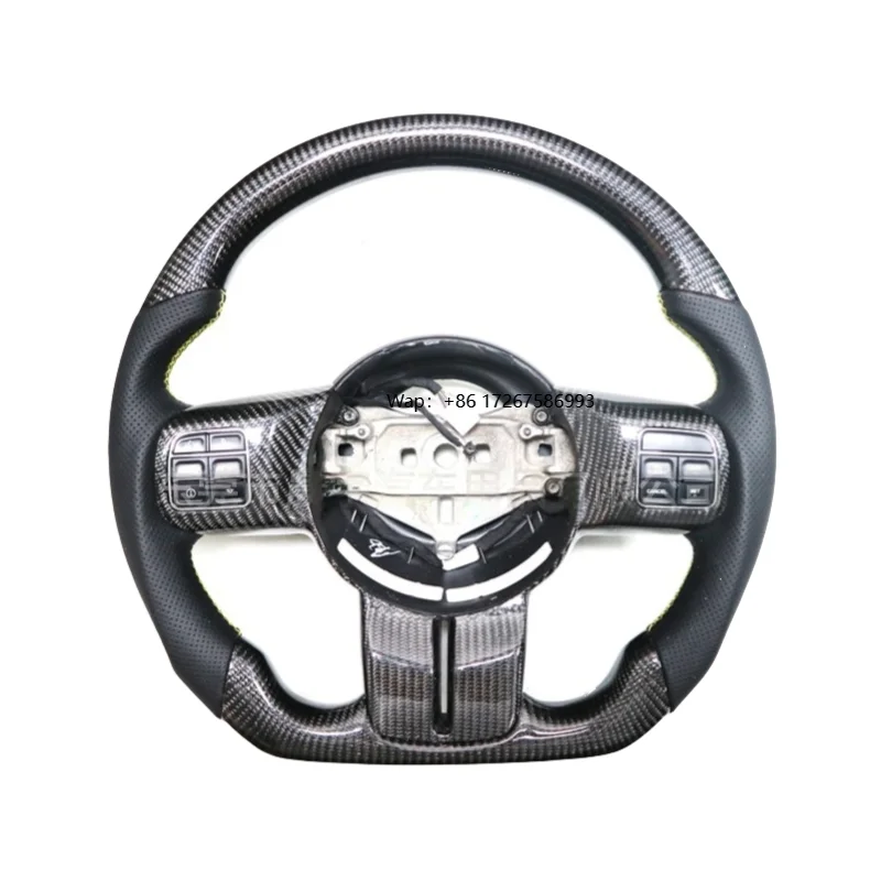 

High Quality Jeep Steering Wheel Carbon Fiber Cover for Wrangler JK Grand Cherokee Anti Shock Easy Clean Improved Handling Model