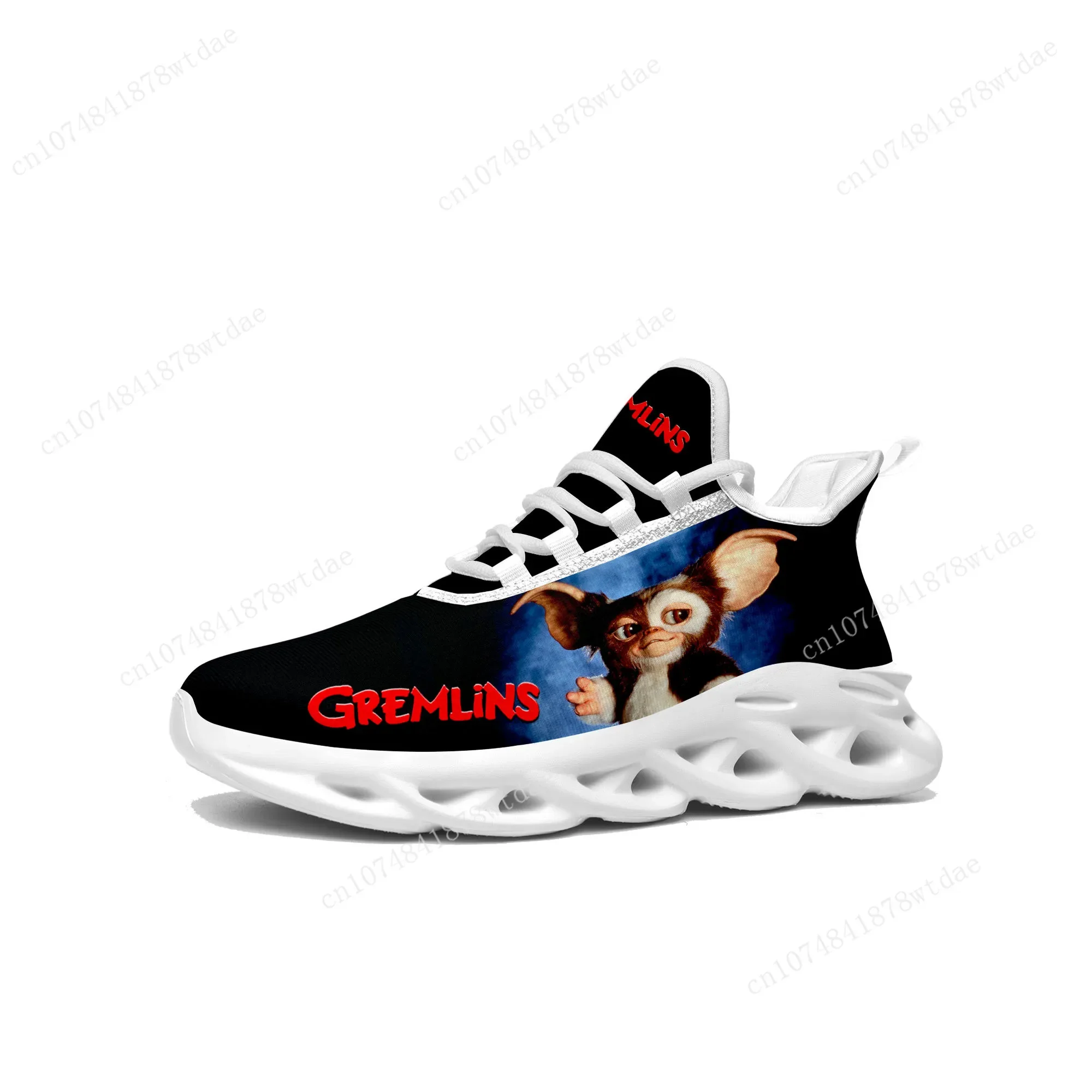 Gremlins-Chaussures de course à lacets en maille pour hommes et femmes, baskets plates, chaussures de sport personnalisées, dessin animé anime, adolescent, haute qualité