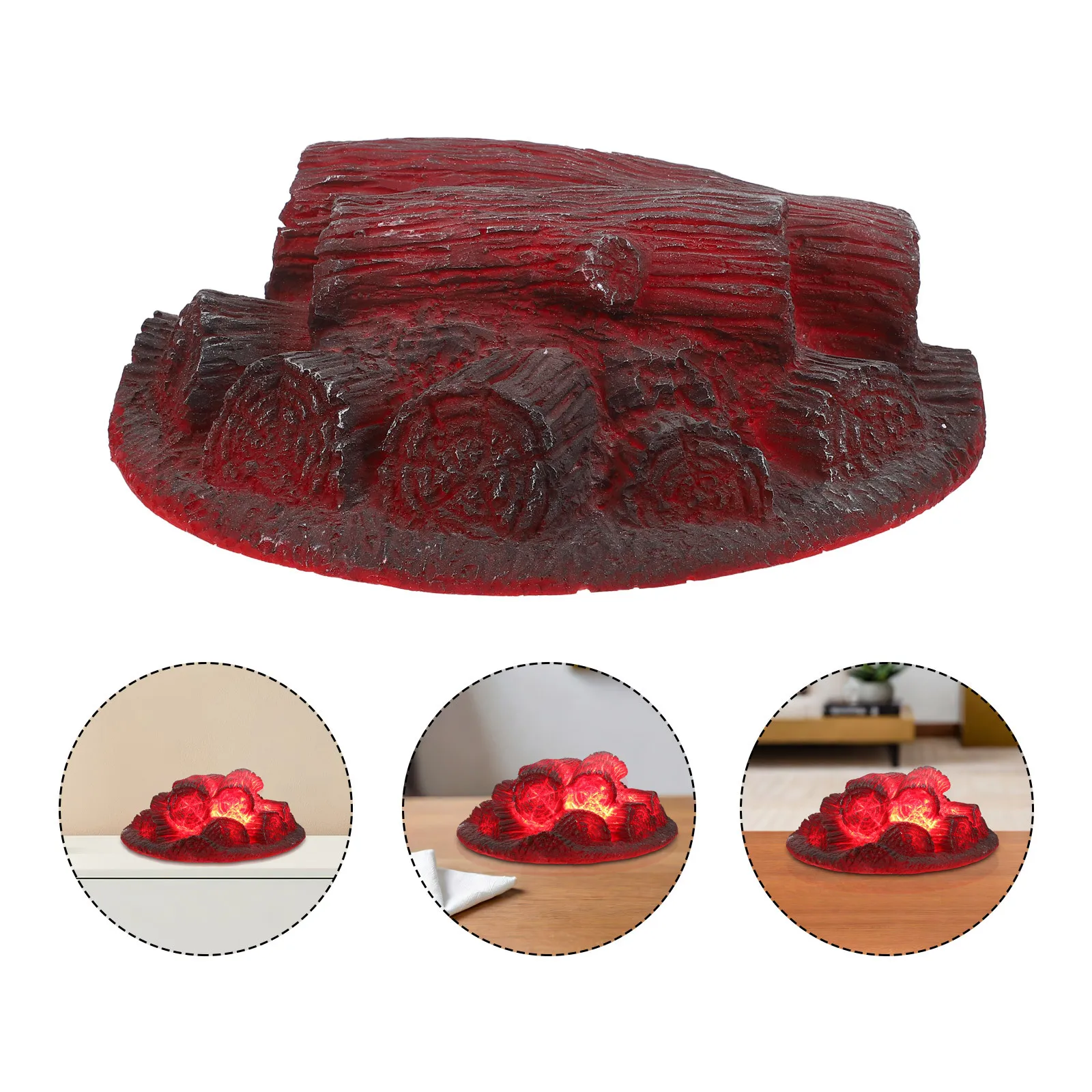 

Electronic Wall Fireplace Decorative Modern 3D Flame Effect Indoor Heater Ambient Lighting Living Room Decoration