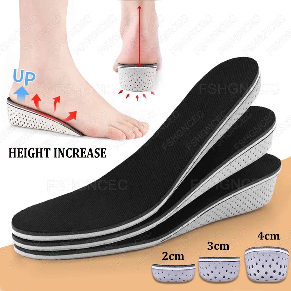 

Height Increase Insole EVA Memory Foam Heel Lift Inserts Breathable Insoles for Shoes Woman Man Invisible Heighten Shoe Pads