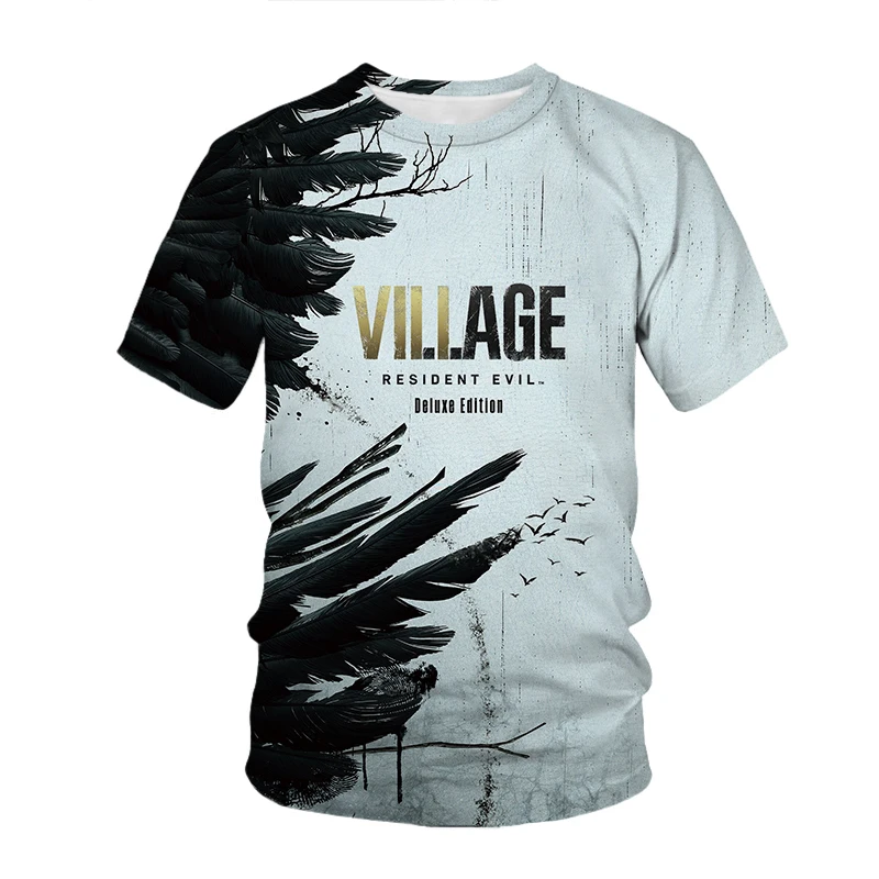 Hot Sale Popular Game T Shirts Residents Village Evils 3D Printed Men T-shirt Casual Trendy Oversize Short Sleeve T Shirt 6XL