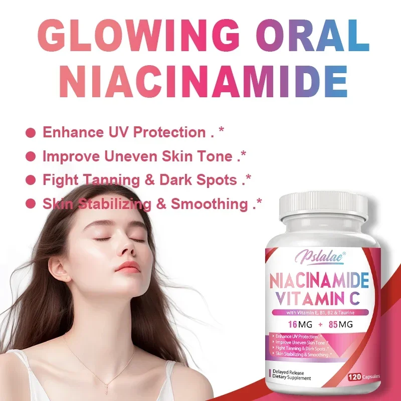 Niacinamide Vitamin C - Supports Skin Health, Reduces Wrinkles, Fights Aging with Antioxidants, Boosts Energy Levels