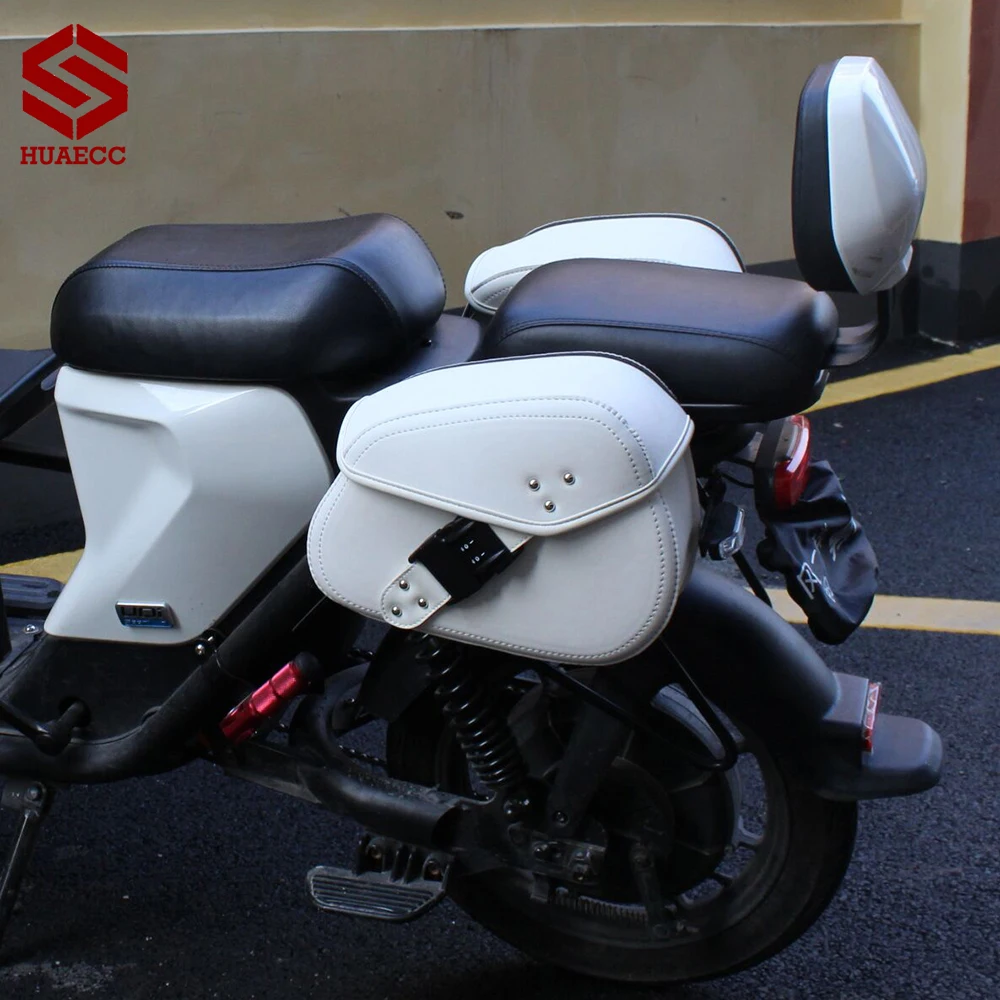 White Waterproof Motorcycle Tail Bag Multifunction Motorcycle Rear Seat Bag High Capacity