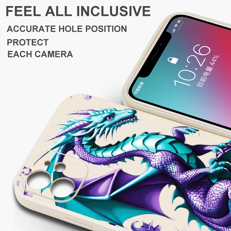 Chinese Divine Dragon Phone Case For OPPO A97 A94 A93 A92 A91 A74 A55 A54 5G A16 A16S Soft Liquid Silicone Cover