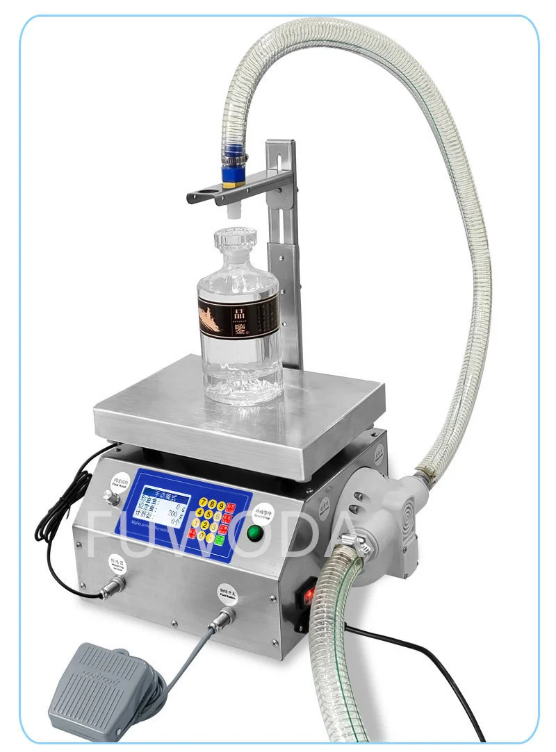 36L/min Liquid Filling Machine Automatic Quantitative Weighing Diaphragm Pump Filling Machine For Oil Water Drink Wine Juice