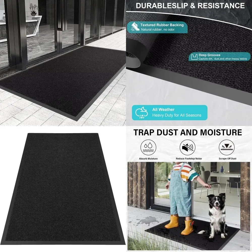 

Настраиваемый сверхпрочный водонепроницаемый входной коврик, 4x4 фута, всепогодный коврик с резиновой подложкой