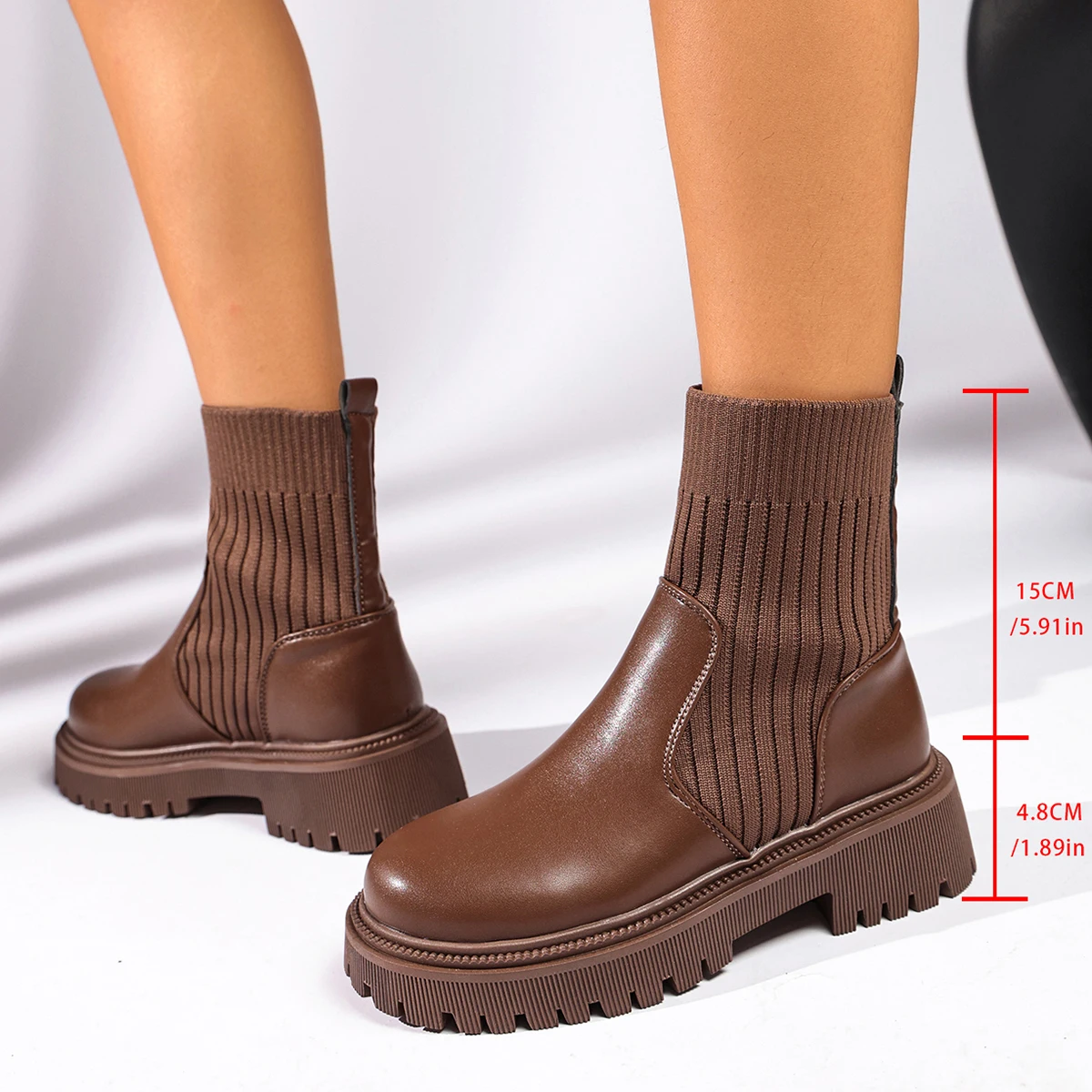 Autumn Winter Fashion Knit Soc - Women'S Fashion Socks ulasan dan harga