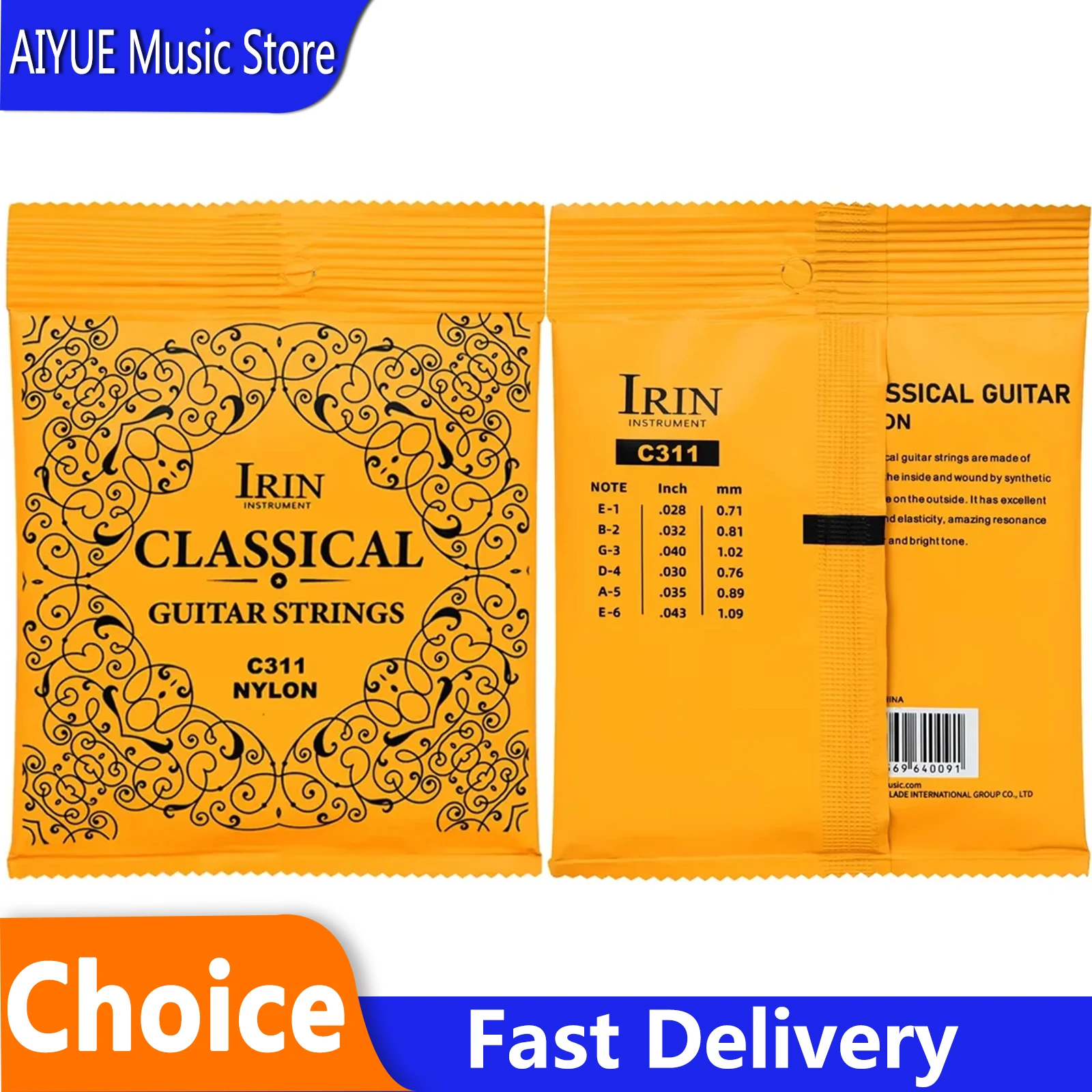 Classical Guitar Nylon - IRIN Classical Guitar Strings SC33 Silver