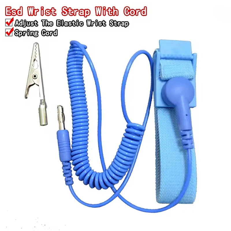 

Беспроводной беспроводной зажим, антистатический антистатический браслет ESD, ремешок на запястье, разрядные кабели для электрика IC PLCC рабочий