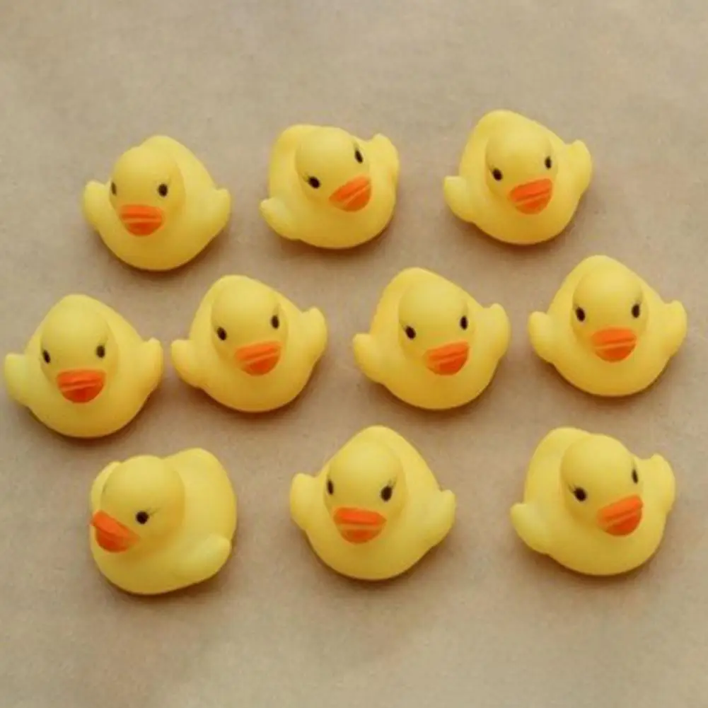 Conjunto de brinquedos de banho em forma de pato para bebês, Squeaky Duck Bath Toy, desenvolvimento auditivo infantil, água, compacto para casa, 5pcs