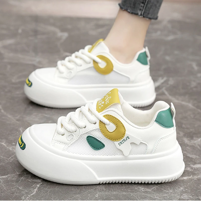 

Female Sneakers Summer Fashion Casual Thick Soled Trainers Women Breathable Sports Tennis Running Shoes Vulcanized Footwear