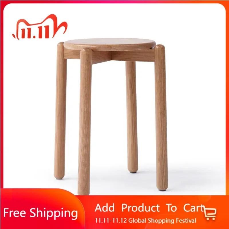 

Living Room Ergonomic Wooden Stool Office Princess Pedicure Traffic Vintage Bar Stool Modern Designer Nordic Trendy Furniture