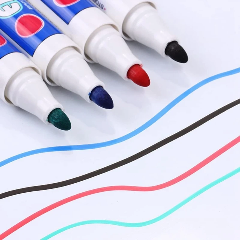 8 Stück magische trocken abwisch bare Marker Wasser malerei Stift Whiteboard Markierung stifte Set Gekritzel Wasser schwimmende Stifte Mal werkzeug