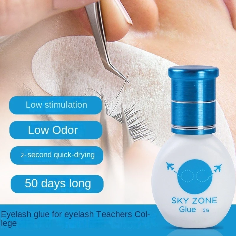 Colle coréenne pour extensions de cils Sky Zone, adhésif à séchage rapide Stronge, faible irritation, faux cils, outils de maquillage de beauté, vente en gros, 5g