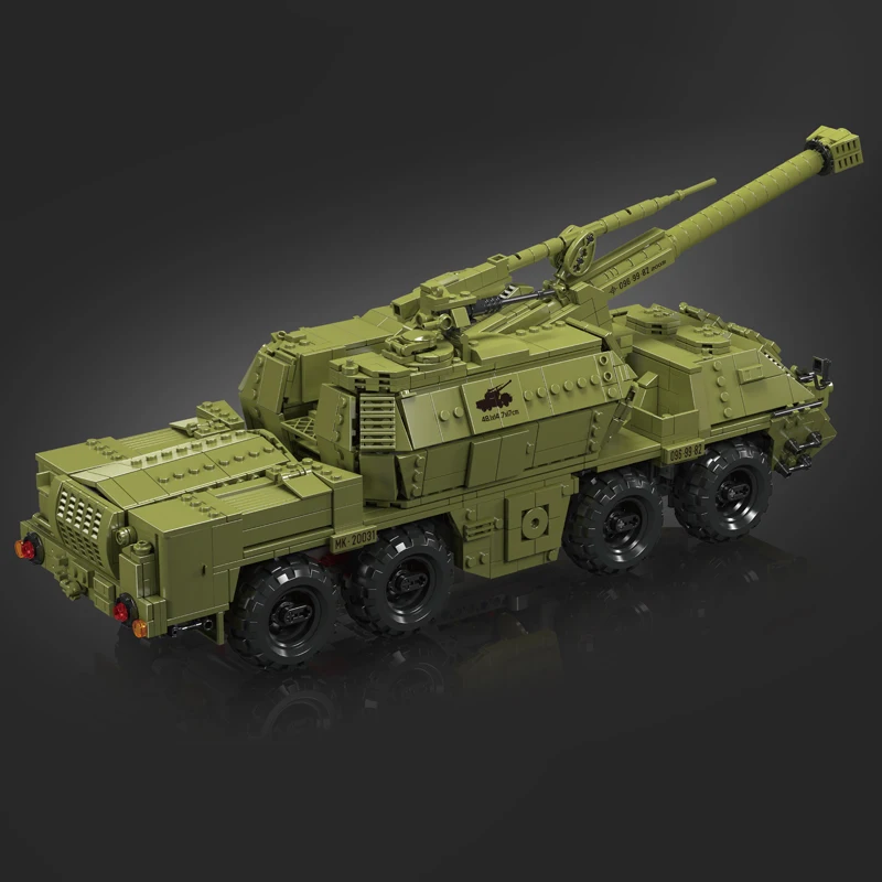 Mould King 20031 Technical Tank Building Block Remote Control DANA Self-Propelled Howitzer Model Toys Kids Christmas Gift