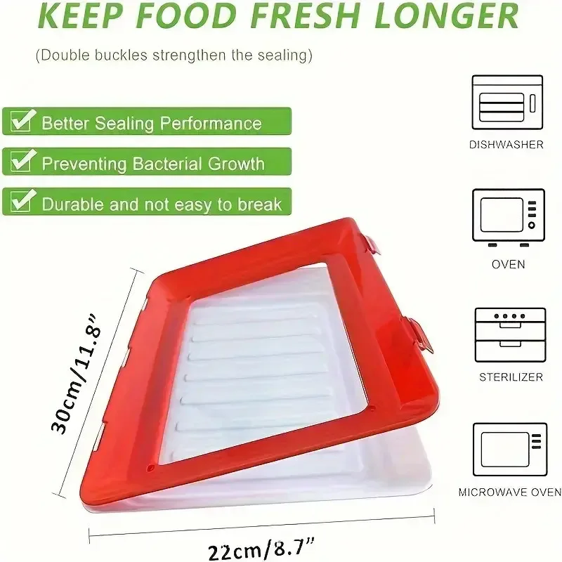 Reusable Textured Food Container Freshness Tray