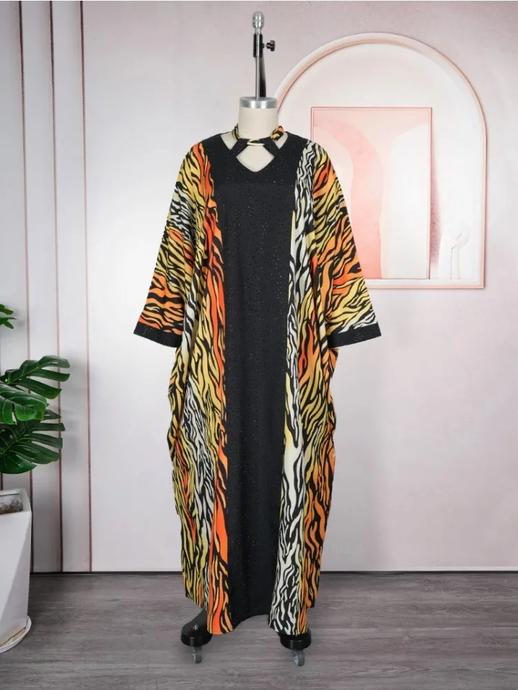 

Women's African Dashiki Dress Ankara Print Maxi Long Gown Traditional Muslim Kaftan Robe Abayas 2025 Style for All Seasons