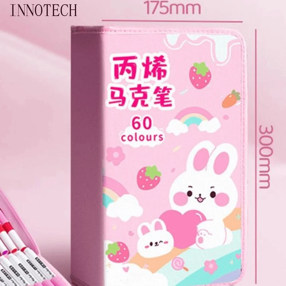 سعة كبيرة أقلام تلوين القلم حقيبة التخزين سستة حقيبة أقلام رصاص قلم تحديد المنظم للطي قلم تحديد الحقيبة لوازم الفن #1