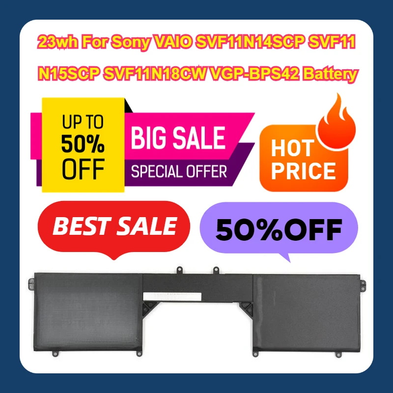 

23wh For Sony VAIO SVF11N14SCP SVF11N15SCP SVF11N18CW VGP-BPS42 Battery